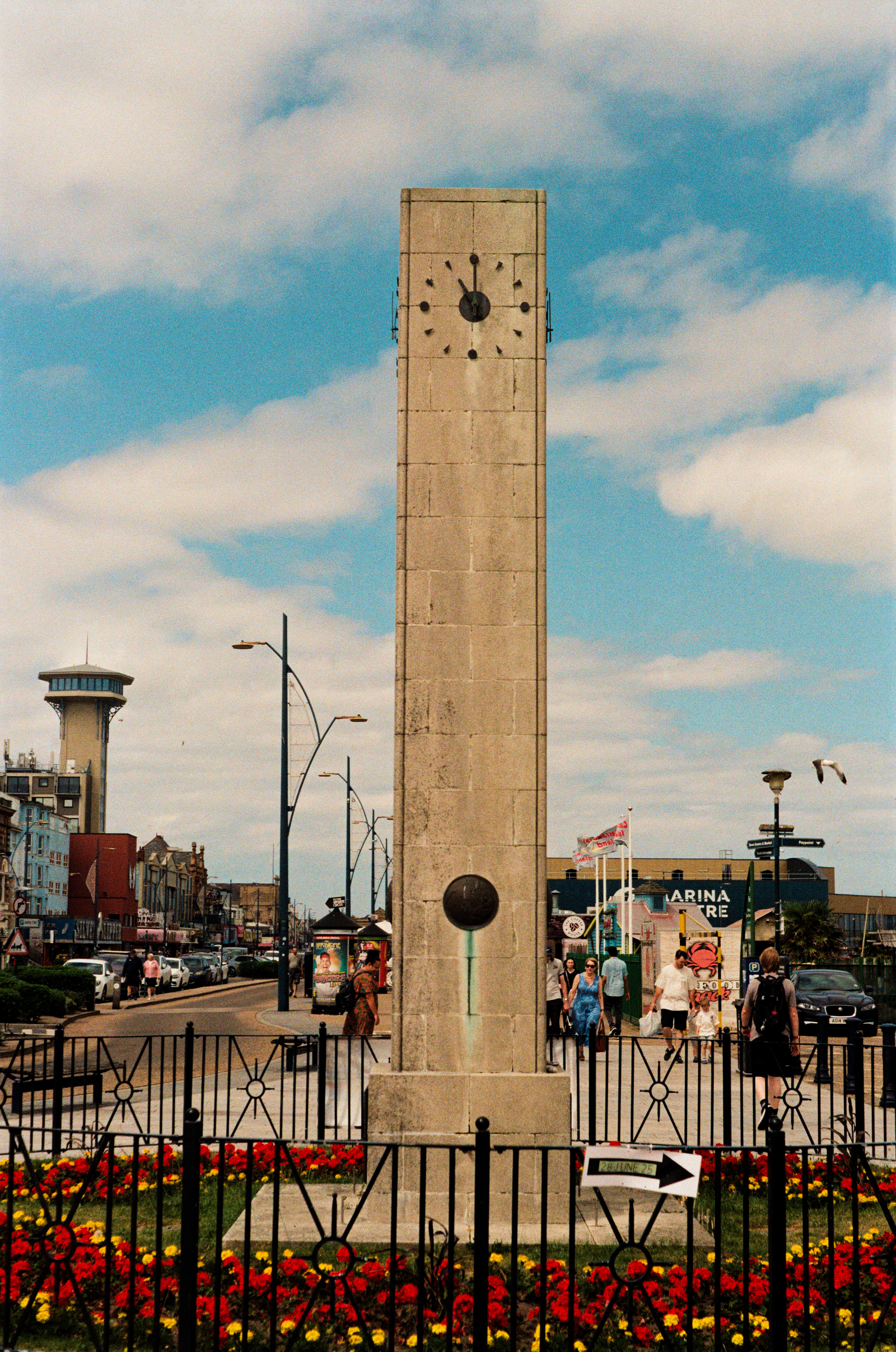 Clock Pillar, Great Yarmouth, England, UK.